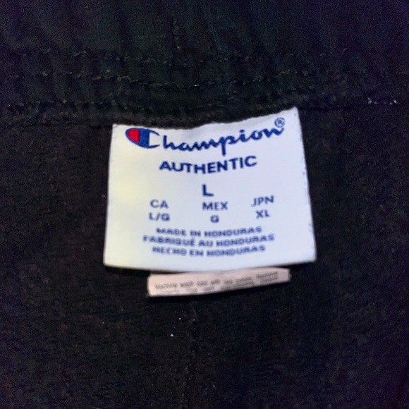 Champion BIG C Black T-Shirt + Black Jogger Sweatpants 2 Piece Set FULL OUTFIT - Picture 12 of 12